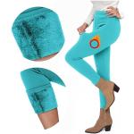 Leggings d'hiver FUTURO turquoise en polaire Taille XXL look fashion pour femme 