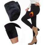 Leggings d'hiver FUTURO noirs en polaire Taille L plus size look fashion pour femme 