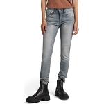 G-STAR RAW Lynn Mid Skinny Jeans Femme, Gris (faded industrial grey D06746-9882-B336), 26W / 28L