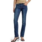 Jeans droits G-Star Midge bleus bruts W25 look fashion pour femme en promo 