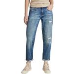 Jeans boyfriend G-Star bleus en cuir de vache troués W27 look fashion pour femme 