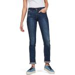 Jeans droits G-Star Midge bleus bruts W23 look fashion pour femme 