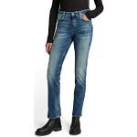 Jeans slim G-Star bleus en cuir délavés W25 look fashion pour femme 