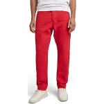 Jeans G-Star rouges bruts W34 look fashion pour homme 
