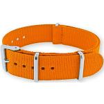 Bracelets de montre orange en acier look fashion à bracelet NATO pour homme 