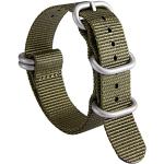 Bracelets de montre argentés en acier finition mate look fashion en nylon pour homme 