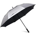 Parapluies automatiques argentés coupe-vents Taille XL pour femme 