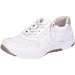 Chaussures de running Gabor blanches en daim avec semelles amovibles à fermetures éclair Pointure 42 avec un talon entre 3 et 5cm look casual pour femme 