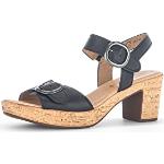 Sandales à talons Gabor Comfort noires en cuir lisse Pointure 35 avec un talon entre 7 et 9cm look fashion pour femme 