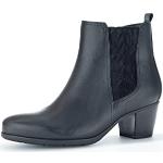 Boots Chelsea Gabor noires en cuir à fermetures éclair Pointure 40,5 look fashion pour femme 