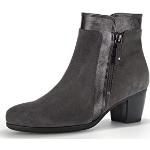 Chaussures montantes Gabor grises en caoutchouc à fermetures éclair Pointure 37 look fashion pour femme 