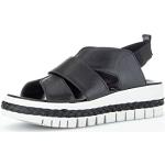 Sandales plates Gabor noires en cuir avec semelles amovibles Pointure 43 look fashion pour femme 