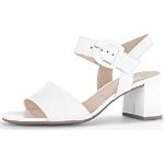 Sandales à talons Gabor blanches avec semelles amovibles Pointure 39 look fashion pour femme 
