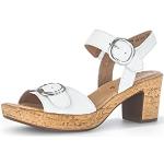 Sandales à talons Gabor blanches avec semelles amovibles Pointure 39 look fashion pour femme 