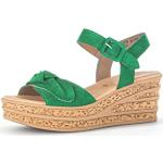 Sandales à talons Gabor vertes avec semelles amovibles à talons compensés Pointure 40 look fashion pour femme 