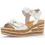 Sandales à talons Gabor blanches avec semelles amovibles à talons compensés Pointure 40 look fashion pour femme 