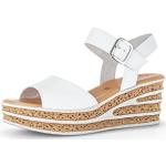 Sandales à talons Gabor blanches avec semelles amovibles à talons compensés Pointure 41 look fashion pour femme 