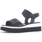 Sandales à talons Gabor Comfort noires en cuir lisse Pointure 44 avec un talon entre 5 et 7cm look fashion pour femme 