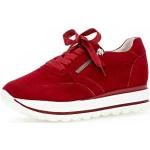 Chaussures de running Gabor Comfort rouges en velours à fermetures éclair Pointure 38,5 avec un talon entre 3 et 5cm look casual pour femme 