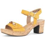 Sandales à talons Gabor dorées en cuir lisse Pointure 40 avec un talon entre 7 et 9cm look fashion pour femme 