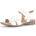 Sandales plates Gabor blanches en microfibre Pointure 39 avec un talon entre 3 et 5cm look fashion pour femme 