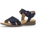 Sandales plates Gabor bleues en microfibre Pointure 35 avec un talon entre 3 et 5cm look fashion pour femme 