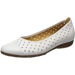Chaussures casual Gabor blanches en cuir Pointure 44 look casual pour femme 