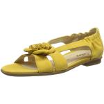 Sandales Gabor jaunes en cuir Pointure 35,5 avec un talon entre 3 et 5cm look fashion pour fille 
