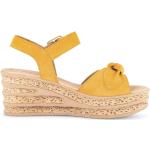 Sandales compensées Gabor jaunes en daim Pointure 41 look fashion pour femme 