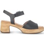 Sandales à talons Gabor noires en cuir Pointure 41 avec un talon entre 7 et 9cm look fashion pour femme 