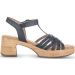 Sandales à talons Gabor noires en cuir Pointure 39 avec un talon entre 7 et 9cm pour femme 