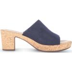 Sandales à talons Gabor bleues en daim Pointure 41 avec un talon entre 3 et 5cm look fashion pour femme 