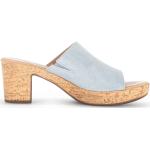 Sandales à talons Gabor bleues en daim Pointure 41 avec un talon entre 3 et 5cm look fashion pour femme 