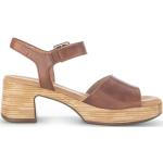 Sandales à talons Gabor marron en cuir Pointure 38 avec un talon entre 7 et 9cm look fashion pour femme 