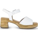 Sandales à talons Gabor blanches Pointure 41 avec un talon entre 7 et 9cm look fashion pour femme 