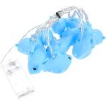Guirlandes lumineuses bleues en plastique à motif requins 