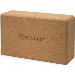 GAIAM - Cork Brick - Bloc de yoga - 22,9 cm x 14 cm x 7,6 cm - brown