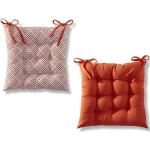 Galettes de chaise Becquet orange en polyester 40x40 cm 
