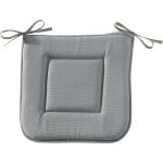 Galettes de chaise Blancheporte grises en coton en lot de 4 40x40 cm en promo 