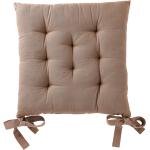 Galettes de chaise Colombine taupe en coton en lot de 2 40x40 cm 