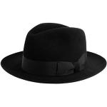 Chapeaux Fedora noirs 58 cm Taille XL look fashion pour homme 