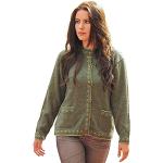 Gilets zippés d'automne verts Taille XL look fashion pour femme 