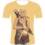 T-shirts col rond gris foncé Game of Thrones à manches courtes à col rond look fashion pour femme 