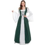 Robes en velours vert d'eau en velours longues Taille S look médiéval pour femme 