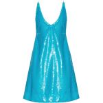 Robes Ganni bleues à paillettes éco-responsable à col en V Taille XL pour femme 