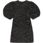 Robes courtes Ganni noires éco-responsable à manches courtes à col rond Taille XS pour femme en promo 