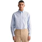 Chemises oxford Gant bleus clairs à manches courtes Taille 3 XL classiques pour homme 