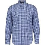 Chemises vichy Gant bleues en popeline Taille 3 XL look casual pour homme 