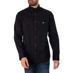 GANT REG Poplin Shirt Chemise en Popeline Regular, Black, 3XL Homme