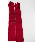 Gants rouges à strass lavable à la main Tailles uniques pour femme en promo 